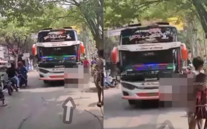 Bocah 9 Tahun Terlindas Bus Telolet saat Bersepeda