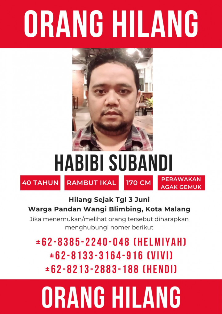 Dosen Universitas Brawijaya yang Hilang Tengah Menempuh Pendidikan S3