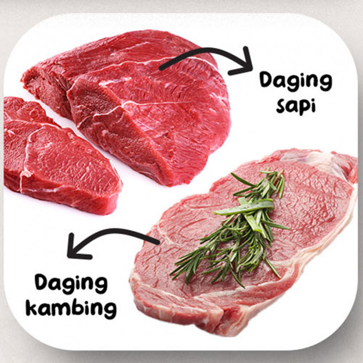 Cara Bedakan Daging Kambing dan Sapi