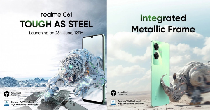 realme Siapkan Seri C61, Tawarkan Hape Terjangkau Daya Tahan Tangguh