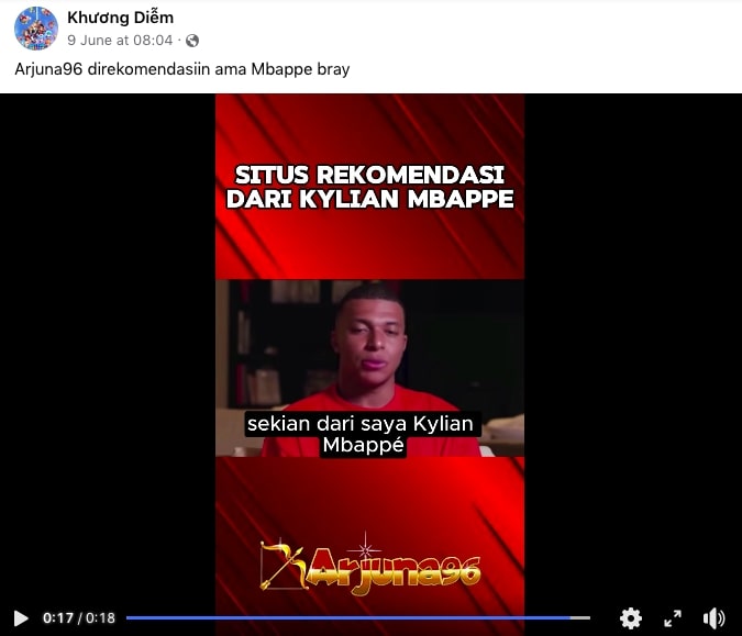 [Cek Fakta] Kylian Mbappe Rekomendasikan Situs Judi Online, Ini Faktanya