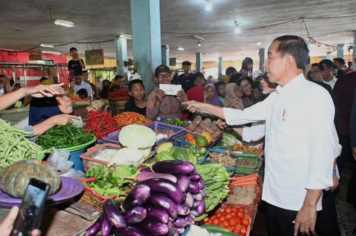 Tinjau Pasar di Kotawaringin Timur, Jokowi Pastikan Harga Baik dan Stabil