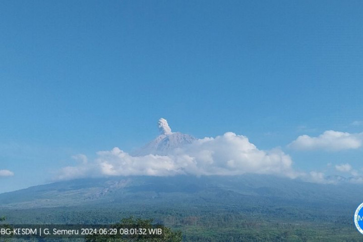 Semeru Erupsi Lontarkan Abu Vulkanik Setinggi 900 Meter