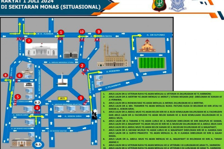 Polisi Siapkan Rekayasa Lalu Lintas Saat Pesta Rakyat di Monas