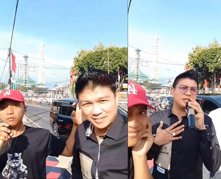 Viral Andika 'Babang Tamvan' Duet Bareng Penyanyi Jalanan Sambil Live