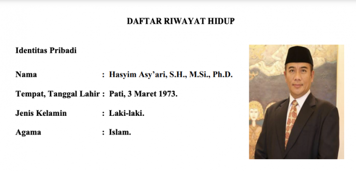 Profil Hasyim Asy'ari yang Dipecat DKPP dari Jabatan Ketua KPU RI