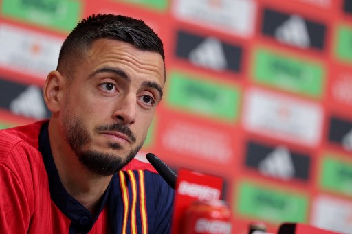Joselu. (LLUIS GENE / AFP)