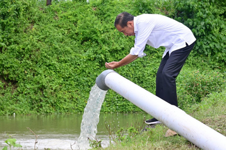 Presiden: Pompanisasi Tingkatkan Produktivitas Pertanian dan Antisipasi Kekeringan