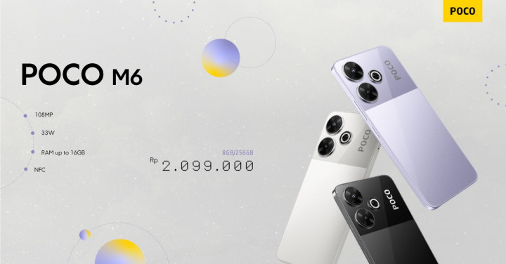 Spesifikasi dan Harga Poco M6 yang Rilis di Indonesia Bareng Poco F6
