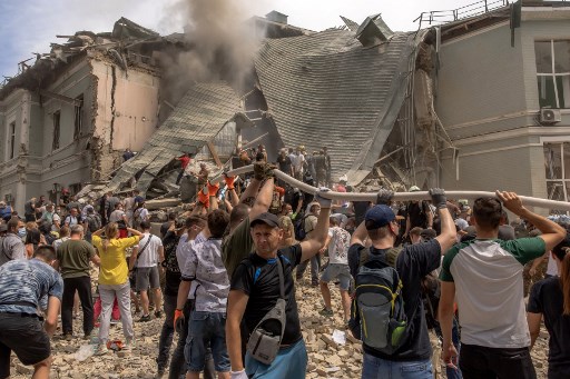 Rusia Bombardir Ukraina, RS Anak Hancur Lebur Dihantam Rudal