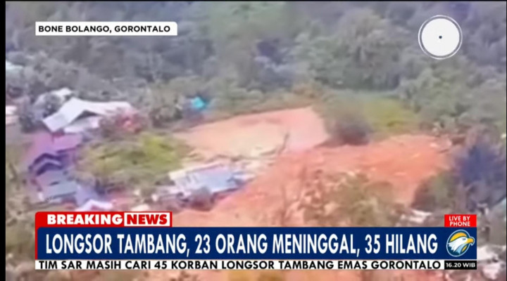 35 Orang Masih Dicari dari Longsor Tambang di Gorontalo