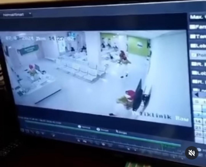 Tangkapan layar video yang berisikan salah satu wanita kehilangan satu unit telepon selular di rumah sakit kawasan Cipondoh, Kota Tangerang. Instagram/ @infocipondoh.id.