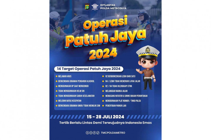 Operasi Patuh Jaya 2024 Dimulai, Ini Deretan Targetnya