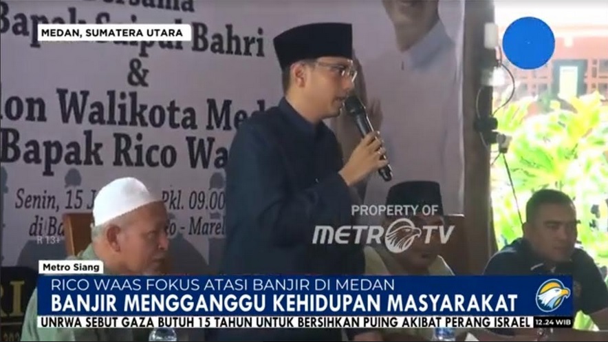Rico Waas Fokus Penanganan Banjir di Medan Jika Menang Pilkada 2024