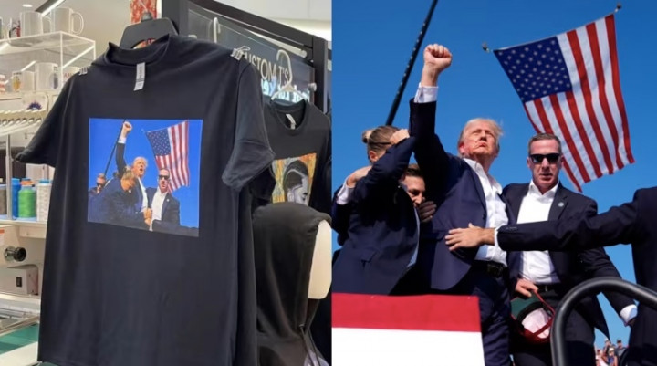 Marak, Kaus Bergambar Percobaan Pembunuhan Trump Dijual di Tiongkok