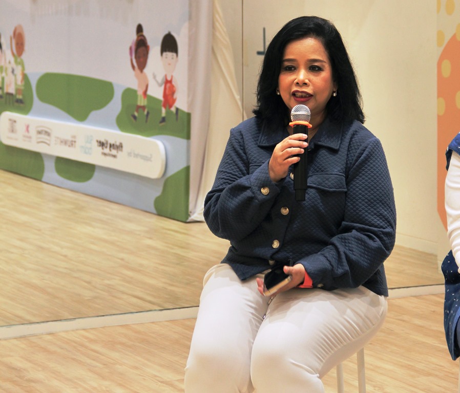 Psikolog anak Rika Ermasari SPsi. Psi. CH. CHt. ACC saat media gathering dan expert talkshow pada Rabu, 17 Juli 2024 bertempat di Buumi Playscape,. Dok. Ist
