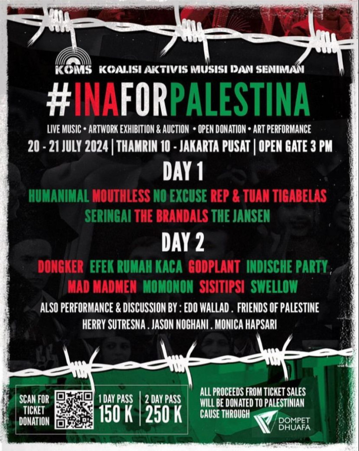 Seringai hingga The Brandals Gelar Acara Bantu Rakyat Palestina