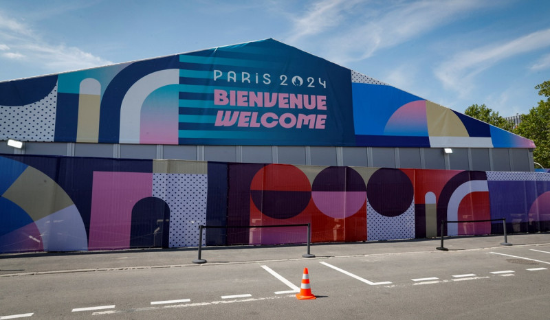 Perkampungan atlet Olimpiade Paris 2024. (AFP/GEOFFROY VAN DER HASSELT)