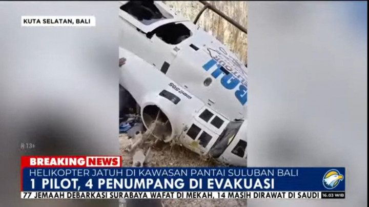 Ini Identitas Pilot dan Penumpang Helikopter yang Jatuh di Badung Bali