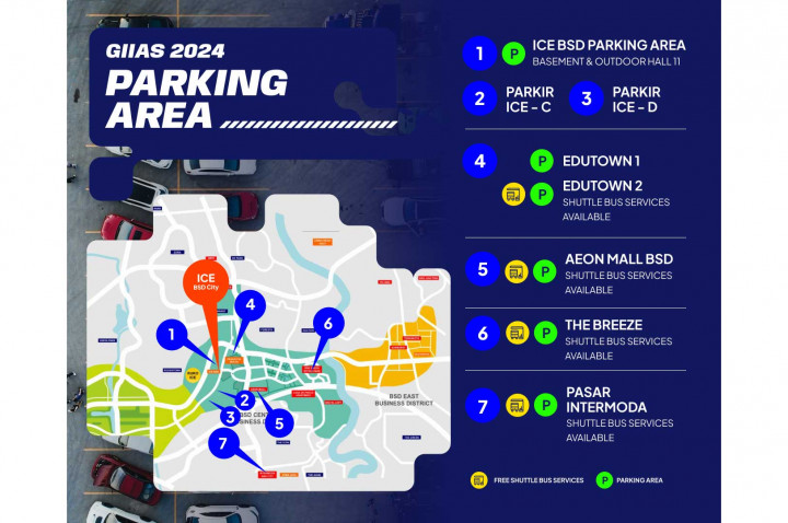 Pilihan Lokasi Parkir GIIAS 2024, Anti Ribet & Penuh