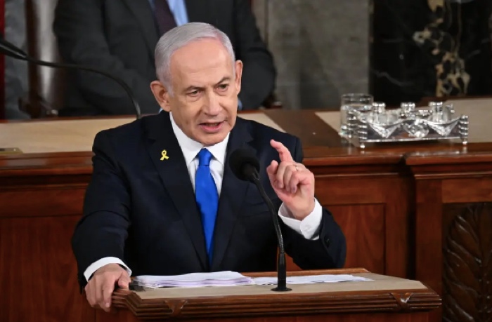 Perdana Menteri Israel Benjamin Netanyahu pidato di Kongres AS. Foto: The New York Times