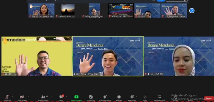 LPEI Dorong UKM Binaan BRI Berani Mendunia