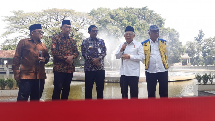 Resmikan Taman Balekambang, Wapres: Masyarakat Boleh Bawa Tikar dan Makan