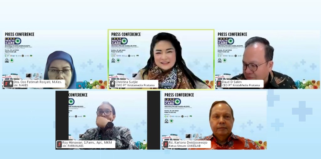 Konferensi Pers jelang Pameran Indo Healthcare Gakeslab Expo 2024. 