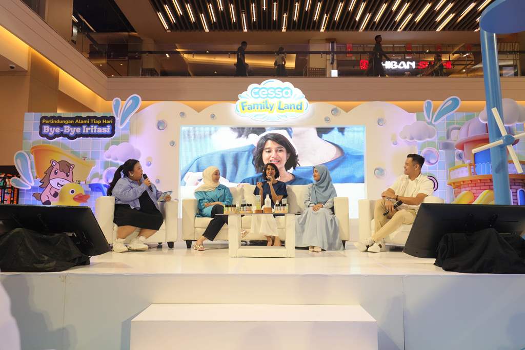 Konferensi pers Cessa Bersama Nagita Slavina Hadirkan Cessa Family dengan Kandungan Alami Cegah Iritasi. Dok. Ist