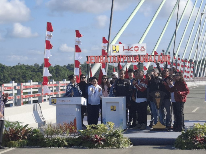 Tunjang Aktivitas di IKN, Jokowi Resmikan Jembatan Pulau Balang