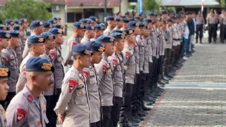 Pascabentrok, Anggota Brimob Apel Bersama Personel Polres Tual