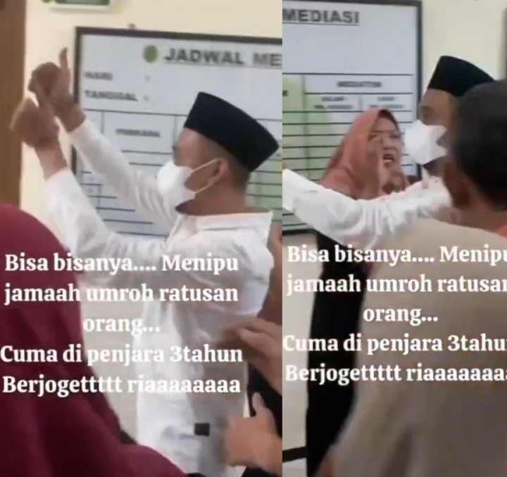 Viral! Terdakwa Penipuan Umrah Joget di Depan Korban usai Divonis 3 Tahun Penjara