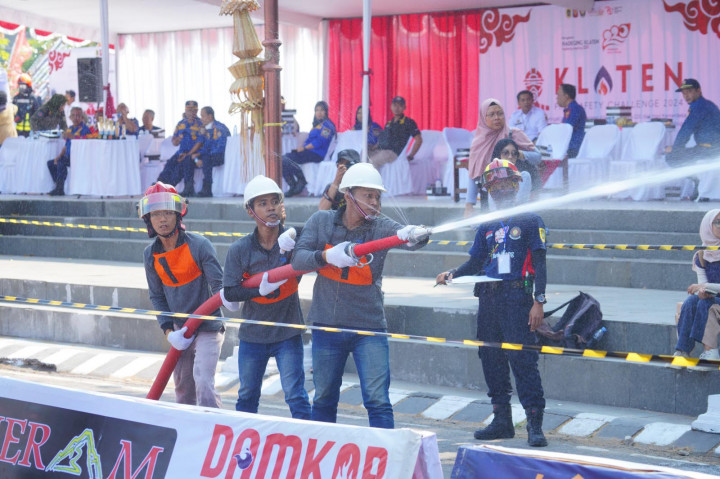 Satpol PP dan Damkar Klaten Gelar Fire Safety Challenge 2024