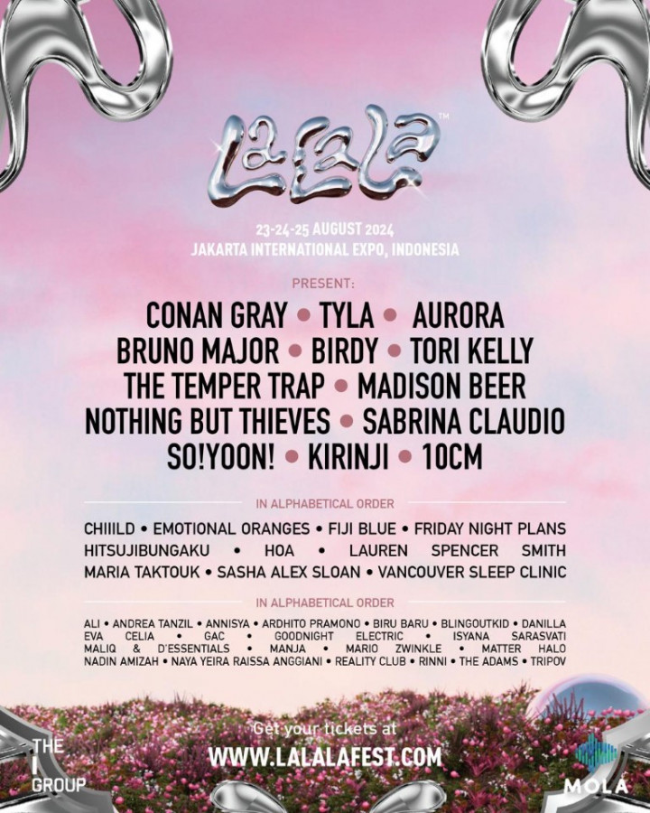 LaLaLa Festival 2024 Umumkan Line Up untuk Fase Ketiga, Ada Tyla, Conan Gray hingga Tori Kelly