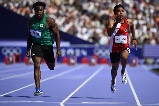 Foto: Pelari Zohri Lolos ke Ronde 1 Olimpiade Paris
