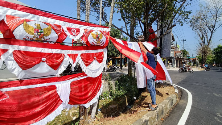 Penjual Bendera Merah Putih di Jepara Mulai Marak Jelang HUT Kemerdekaan