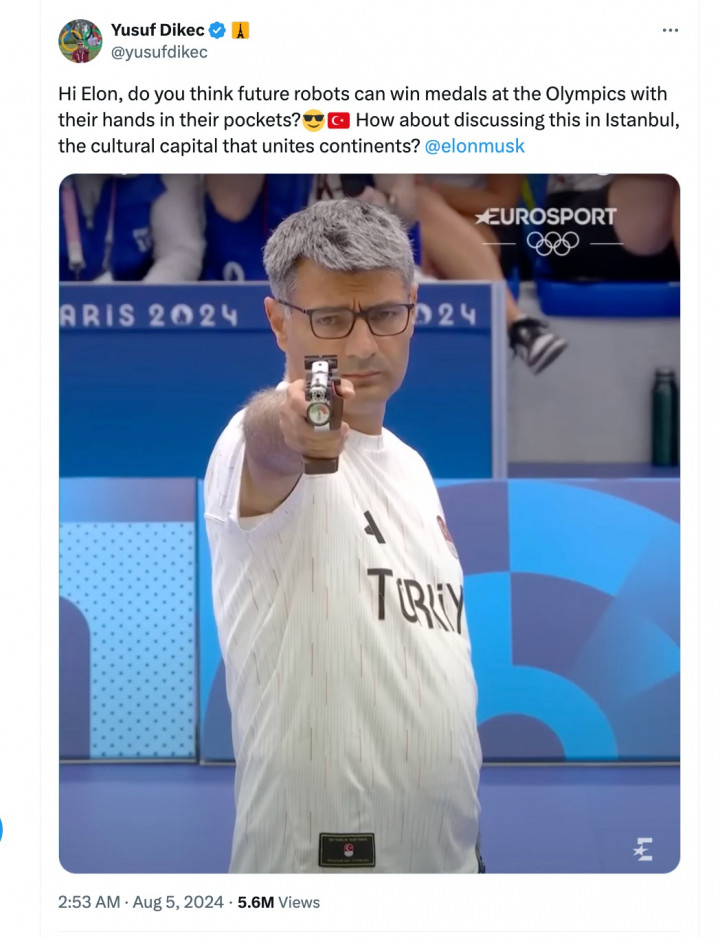 Atlet Tembak Turki yang sedang Viral Ini Ingin Ketemu Elon Musk Bahas Robot