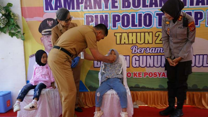 Vaksinasi Kedua Polio di Gunungkidul Targetkan 33 Ribu Balita