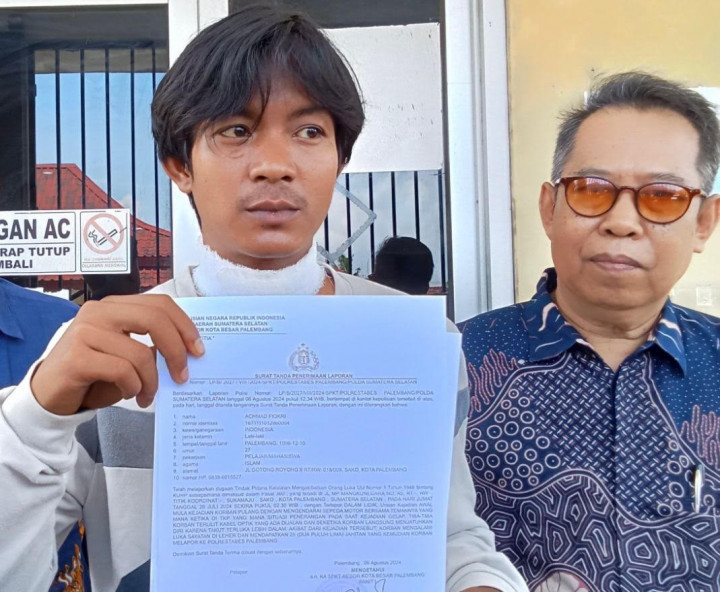 Mahasiswa di Palembang Alami 25 Jahitan di Leher Usai Terjerat Kabel Optik