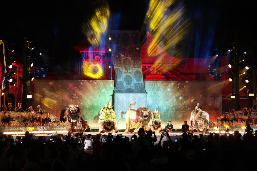 Pembukaan Festival Indonesia Bertutur di Lapangan Chandra Muka, Batubulan, Gianyar, Bali. Rabu, 8 Agustus 2024. istimewa