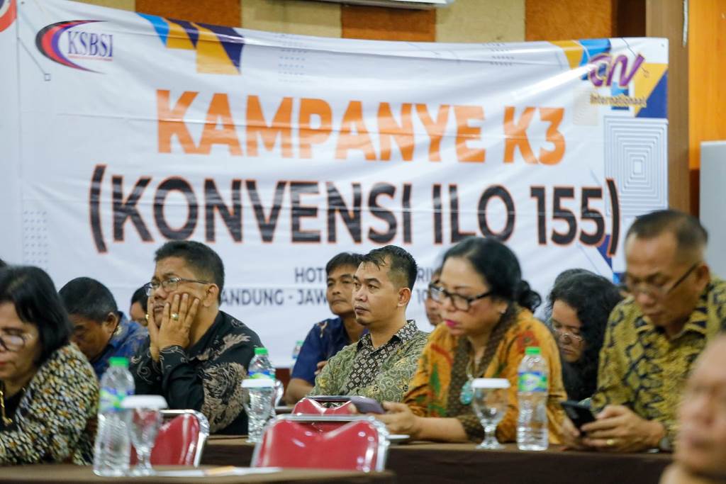 Suasana Rakernas Konfederasi Serikat Buruh Seluruh Indonesia (KSBSI) di Kota Bandung, Jawa Barat, Kamis, 8 Agustus 2024. (Foto: Dok. Kemenaker)
