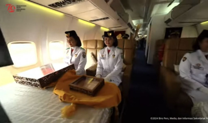 Jelang HUT ke-79 RI, Bendera Pusaka dan Teks Proklamasi Diterbangkan ke IKN