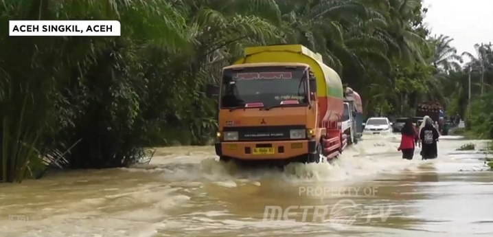 Aceh Singkil Dilanda Banjir, Jalan Nasional hingga Fasilitas Umum Terendam