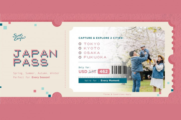 SweetEscape Luncurkan Japan Pass untuk Layanan Foto 4 Kota di Jepang