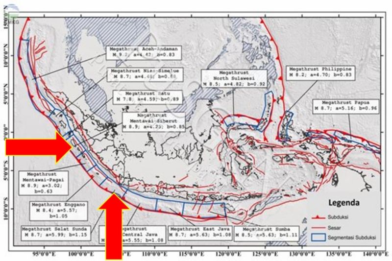 Megathrust Selat Sunda Dan Mentawai Siberut Dinilai Tinggal Menunggu Waktu