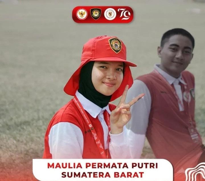 Mengenal Maulia Permata Putri, Gadis Minang Pembawa Baki Bendera Merah Putih