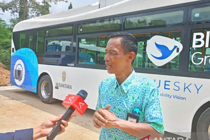 5 Bus Listrik untuk Tamu VIP Upacara HUT Ke-79 RI di IKN