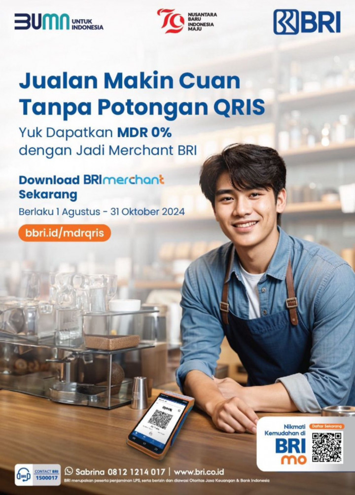BRI Hadirkan Program Spesial MDR 0% untuk Merchant