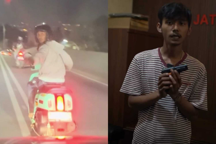 Bikin Geger! Pria Acungkan Senpi di Jalanan Bandung, Ternyata Pistol Mainan Adiknya