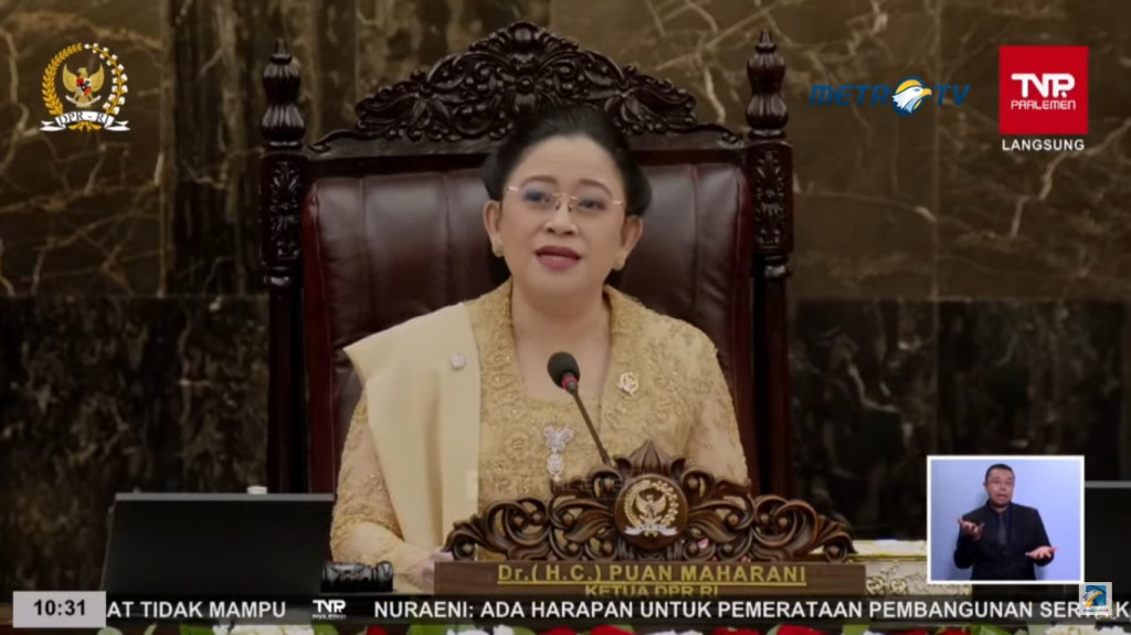 Momen Standing Ovation di Sidang MPR saat Puan Pekikkan Kita Perempuan-Perempuan Hebat!